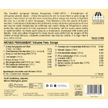 Lindeberg, Tuuli - Moses Pergament, Volume Two: Songs
