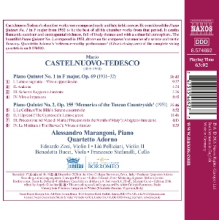 Marangoni, Alessandro - Castelnuovo-Tedesco: Piano Quintets
