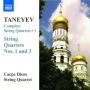 Taneyev, S. - Complete String Quartets 1