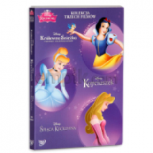 DISNEY KSIĘŻNICZKA, PAKIET 3 FILMÓW (3DVD) (KOPCIUSZEK, ŚPIĄCA KRÓLEWNA, KRÓLEWNA ŚNIEŻKA I SIEDMIU KRASNOLUDKÓW)