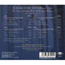 Nova Schola Gregoriana of Verona & Alberto Turco - Julian von Speyer: St. Francis of Assisi & St. Anthony of Padua, Rhymed Offices