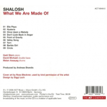 Shalosh - What We Are Made of