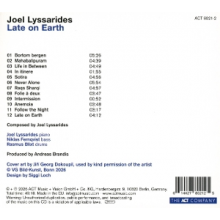 Lyssarides, Joel - Late On Earth