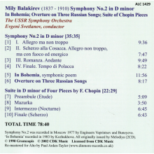 Balakirev, M. - Symphony No. 2/In Bohemia