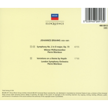 Monteux, Pierre - Brahms: Symphony No. 2 - Variations On a Theme By Haydn