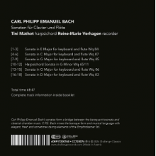Mathot, Tiny & Reine-Marie Verhagen - Carl Philipp Emanuel Bach: Sonaten Fur Clavier Und Flote