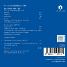 Estonian National Symphony Orchestra & Mihhail Gerts - The Early Years of Eduard Tubin