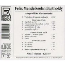 Tichman, Nina - Mendelssohn: Ausgewahlte Klavierwerke