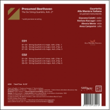 Quartetto Alla Maniera Italiana - Presumed Beethoven - the Six String Quartets, Anh. 2