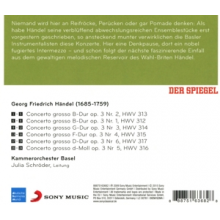 Schroder, Julia & Kammerorchester Basel - Handel: Concerti Grossi Op. 3
