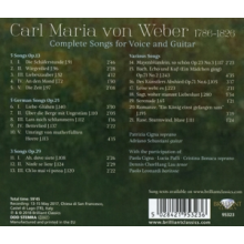 Weber, C.M. von - Complete Songs For Voice and Guitar