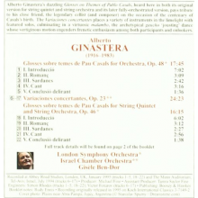 Ginastera, A. - Glosses On Themes of Pablo Casals