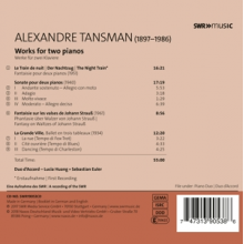 Tansman, A. - Works For Two Pianos