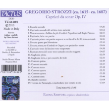 Strozzi, G. - Capricci Da Sonar Op.Iv