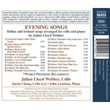 Webber, Julian Lloyd - Evening Songs - Delius and Ireland Songs Arr. For Cello
