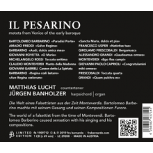 Lucht, Matthias - Il Pesarino Motets From Venice
