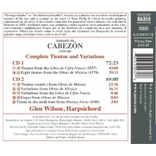 Cabezon, A. De - Complete Tientos & Variations