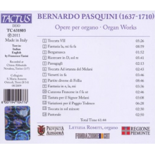 Pasquini, A. - Opere Per Organo (Organ Works)