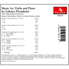 Pitombeira, L. - Music For Violin & Piano