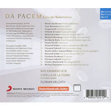 Capella De La Torre - Da Pacem - Echo Der Reformation