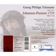 Telemann, G.P. - Johannes-Passion 1733